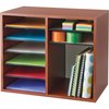 Safco Literature Organizer, Adj, 12-Cmp, 19-1/2"x12"x16", Cherry SAF9420CY